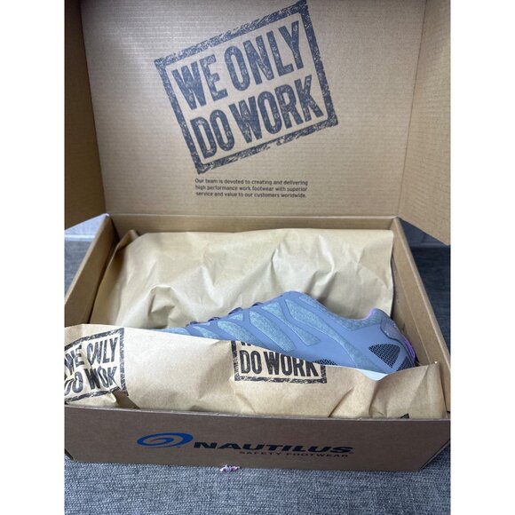 Nautilus Womens Size 10 D Gray & Lavender Athletic Safety Shoes Slip Resistant - Picture 8 of 9